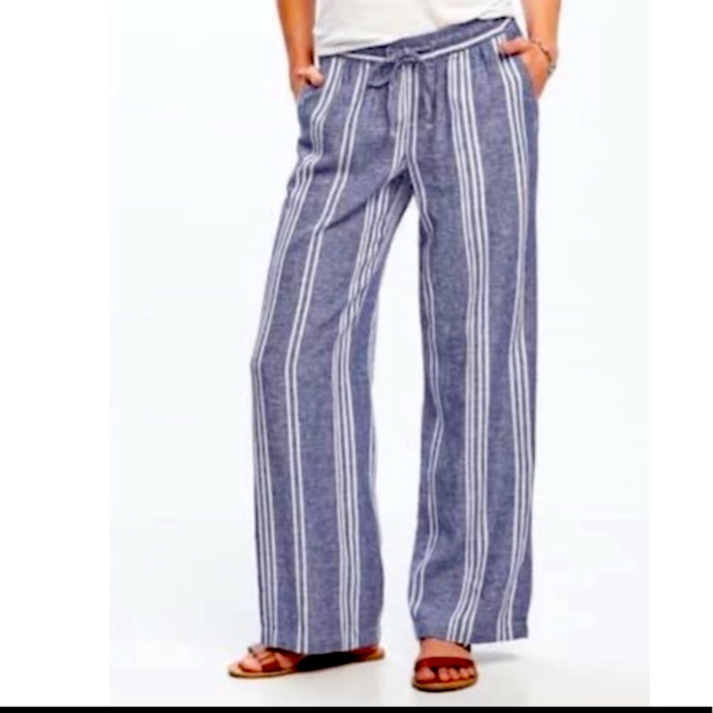 Old navy striped linen pants